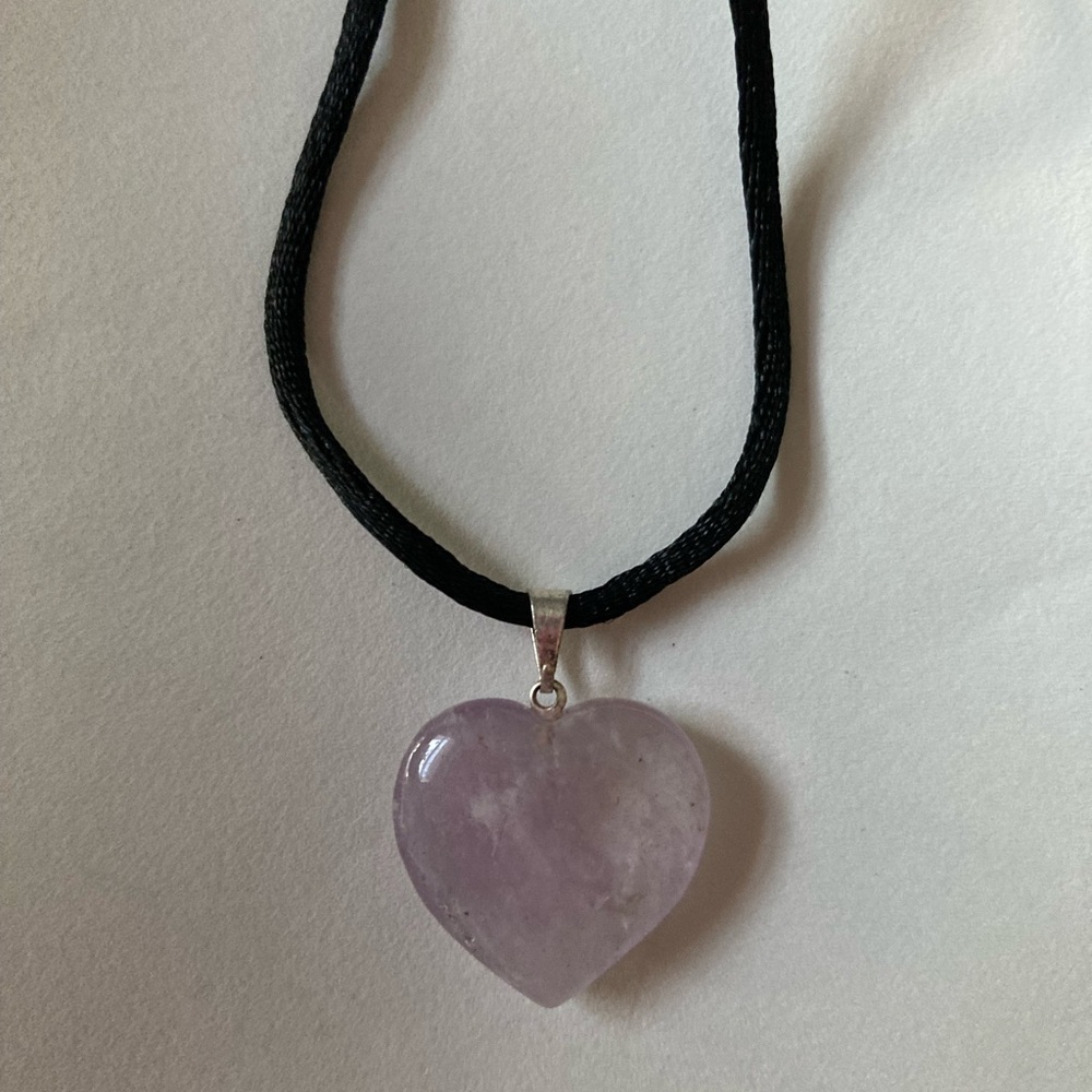 Amethyst heart necklace